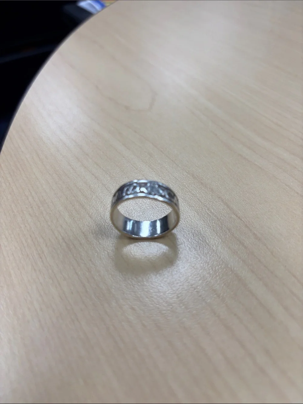 925 Sterling Silver Mo Anam Cara Oxidized Ring. “CHU
